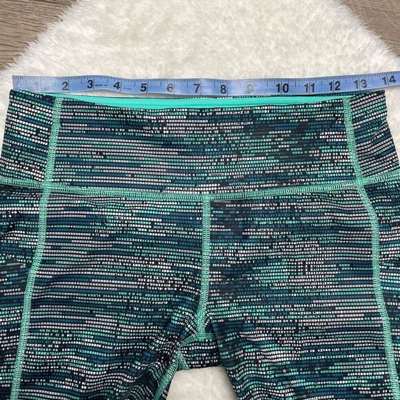 Lululemon Seawheeze Leggings Pace Rival Size 6 Bali Breeze Teal Stretch Crop - Picture 11 of 13